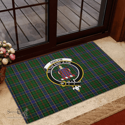 Scottish Ogilvie (Ogilvy) of Inverarity Ochterlonie Clan Tartan Rubber Door Mat - Classic Scottish Plaid Tartan Plaid