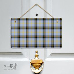 Scottish Bell of the Borders Clan Tartan Door Sign - Classic Scottish Plaid Tartan Plaid