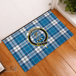 Scottish Roberton Clan Tartan Rubber Door Mat - Classic Scottish Plaid Tartan Plaid