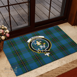 Scottish Murray of Elibank Clan Tartan Rubber Door Mat - Classic Scottish Plaid Tartan Plaid