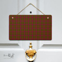 Scottish Skene Modern Clan Tartan Door Sign - Classic Scottish Plaid Tartan Plaid