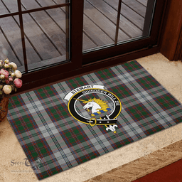 Scottish Stewart of Appin Dress 01 Clan Tartan Rubber Door Mat - Classic Scottish Plaid Tartan Plaid