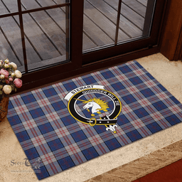 Scottish Stewart of Appin Hunting Dress Clan Tartan Rubber Door Mat - Classic Scottish Plaid Tartan Plaid
