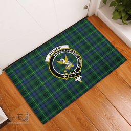 Scottish Stewart Hunting Modern Clan Tartan Rubber Door Mat - Classic Scottish Plaid Tartan Plaid