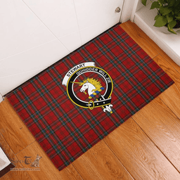 Scottish Stewart of Appin 03 Clan Tartan Rubber Door Mat - Classic Scottish Plaid Tartan Plaid