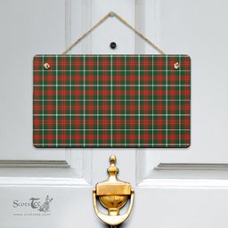 Scottish Princess Margaret Clan Tartan Door Sign - Classic Scottish Plaid Tartan Plaid