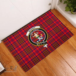 Scottish Murray of Tulloch Modern Clan Tartan Rubber Door Mat - Classic Scottish Plaid Tartan Plaid