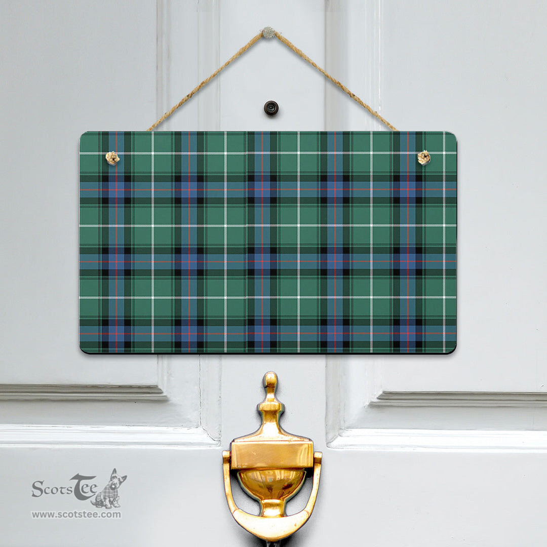 Scottish MacDonald of the Isles Hunting Ancient Clan Tartan Door Sign - Classic Scottish Plaid Tartan Plaid