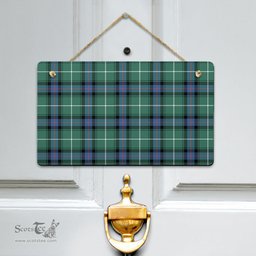 Scottish MacDonald of the Isles Hunting Ancient Clan Tartan Door Sign - Classic Scottish Plaid Tartan Plaid