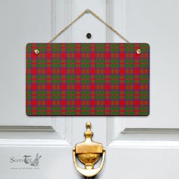 Scottish MacKintosh Modern Clan Tartan Door Sign - Classic Scottish Plaid Tartan Plaid