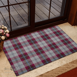 Scottish MacLean of Duart Dress 04 Clan Tartan Rubber Door Mat - Classic Scottish Plaid Tartan Plaid