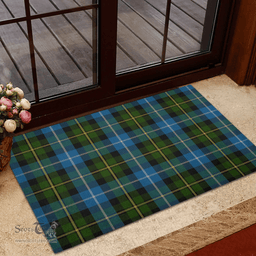 Scottish MacNeil of Barra Clan Tartan Rubber Door Mat - Classic Scottish Plaid Tartan Plaid