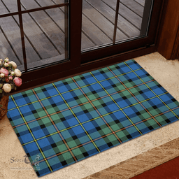 Scottish MacLeod of Harris Ancient Clan Tartan Rubber Door Mat - Classic Scottish Plaid Tartan Plaid