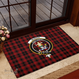 Scottish Murray of Ochtertyre Clan Tartan Rubber Door Mat - Classic Scottish Plaid Tartan Plaid