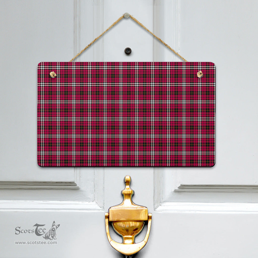 Scottish Little Clan Tartan Door Sign - Classic Scottish Plaid Tartan Plaid