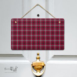 Scottish Little Clan Tartan Door Sign - Classic Scottish Plaid Tartan Plaid