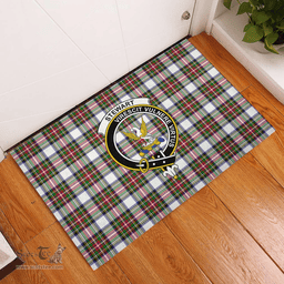 Scottish Stewart Dress Modern Clan Tartan Rubber Door Mat - Classic Scottish Plaid Tartan Plaid