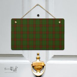Scottish Maxwell Hunting Clan Tartan Door Sign - Classic Scottish Plaid Tartan Plaid