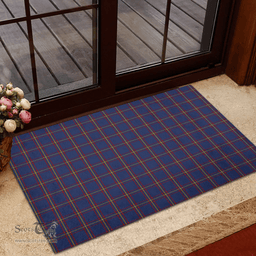Scottish MacLaine of Lochbuie Clan Tartan Rubber Door Mat - Classic Scottish Plaid Tartan Plaid