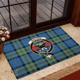 Scottish MacLeod of Harris Ancient Clan Tartan Rubber Door Mat - Classic Scottish Plaid Tartan Plaid