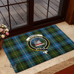 Scottish MacNeil of Barra Clan Tartan Rubber Door Mat - Classic Scottish Plaid Tartan Plaid