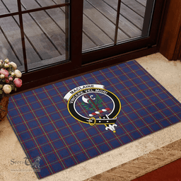 Scottish MacLaine of Lochbuie Clan Tartan Rubber Door Mat - Classic Scottish Plaid Tartan Plaid