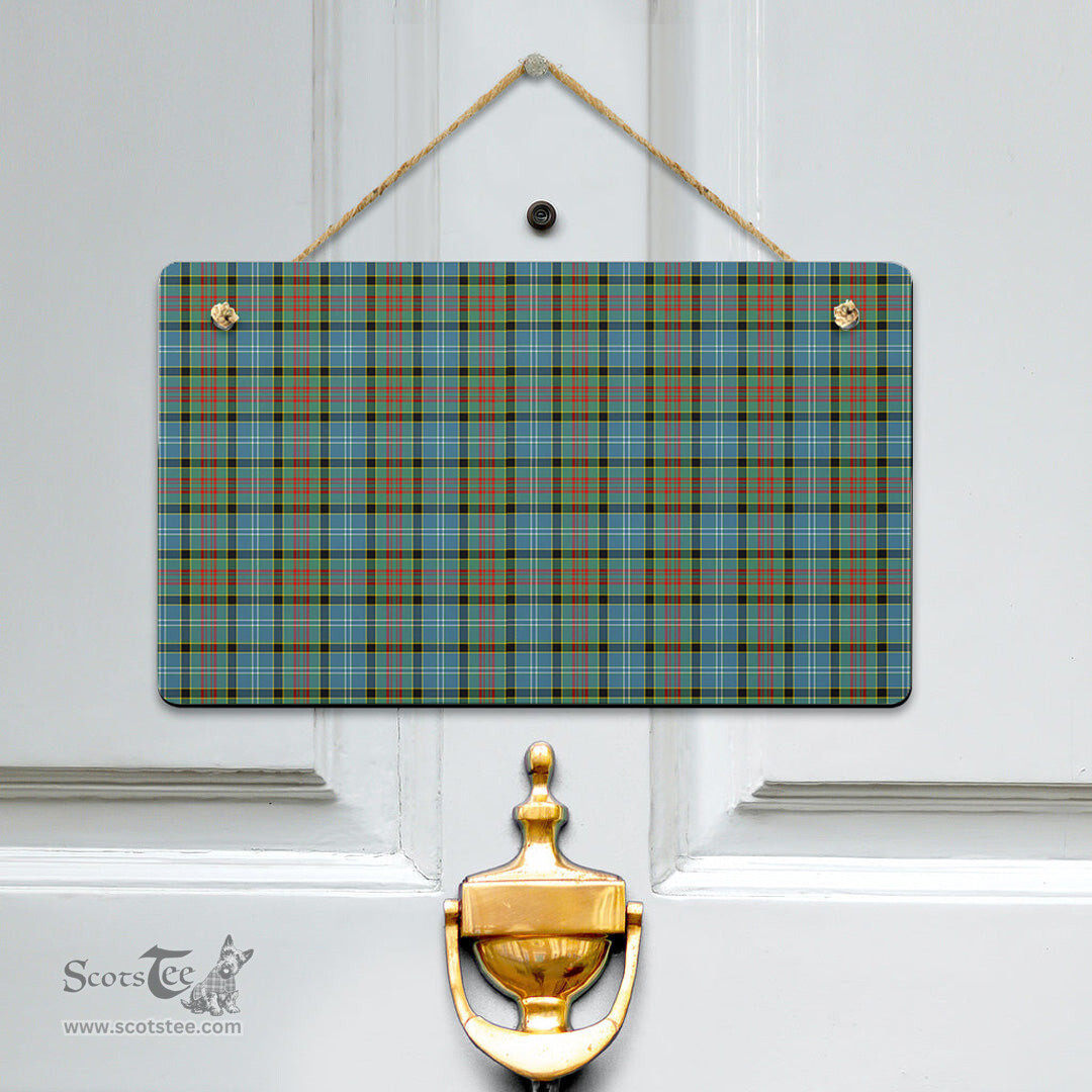 Scottish Paisley District Clan Tartan Door Sign - Classic Scottish Plaid Tartan Plaid