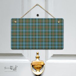 Scottish Paisley District Clan Tartan Door Sign - Classic Scottish Plaid Tartan Plaid