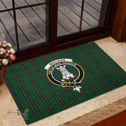 Scottish MacLean of Duart Hunting Clan Tartan Rubber Door Mat - Classic Scottish Plaid Tartan Plaid