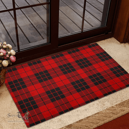 Scottish MacLeod of Raasay Clan Tartan Rubber Door Mat - Classic Scottish Plaid Tartan Plaid