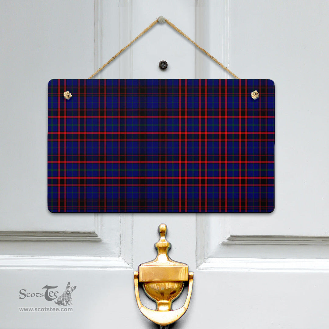 Scottish Home Modern Clan Tartan Door Sign - Classic Scottish Plaid Tartan Plaid