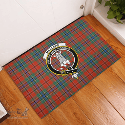 Scottish MacLean of Duart Ancient Clan Tartan Rubber Door Mat - Classic Scottish Plaid Tartan Plaid