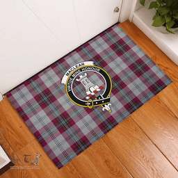 Scottish MacLean of Duart Dress 04 Clan Tartan Rubber Door Mat - Classic Scottish Plaid Tartan Plaid