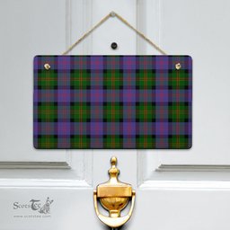 Scottish Blair Modern Clan Tartan Door Sign - Classic Scottish Plaid Tartan Plaid