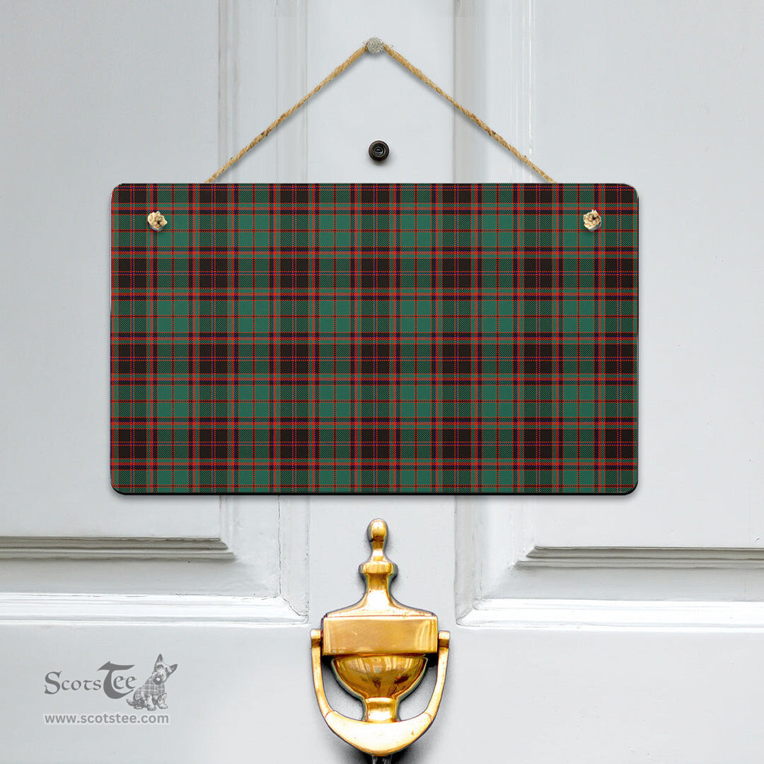 Scottish Buchan Ancient Clan Tartan Door Sign - Classic Scottish Plaid Tartan Plaid