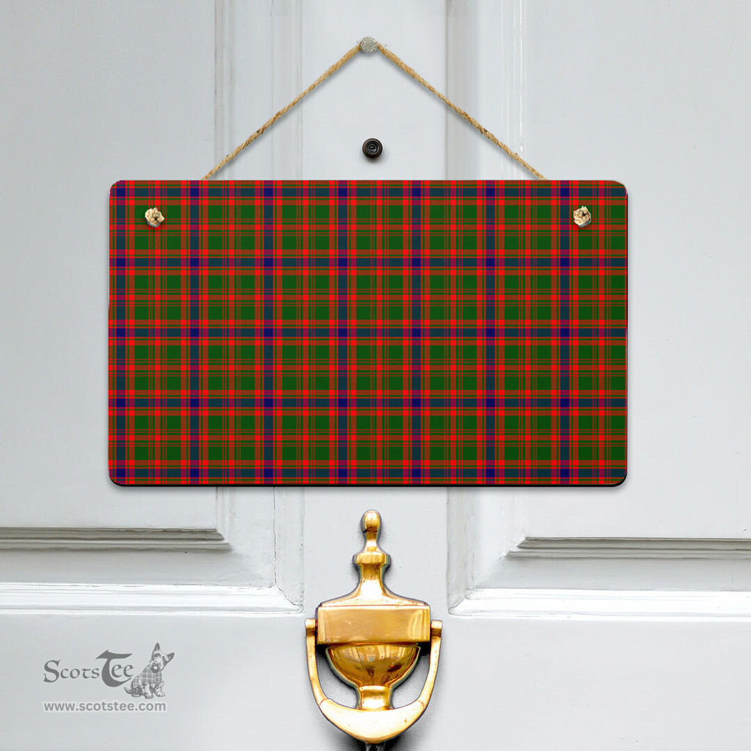 Scottish Nithsdale District Clan Tartan Door Sign - Classic Scottish Plaid Tartan Plaid
