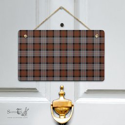 Scottish Cameron of Erracht Weathered Clan Tartan Door Sign - Classic Scottish Plaid Tartan Plaid