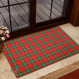 Scottish MacLaine of Loch Buie Clan Tartan Rubber Door Mat - Classic Scottish Plaid Tartan Plaid