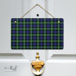 Scottish Baillie Modern Clan Tartan Door Sign - Classic Scottish Plaid Tartan Plaid
