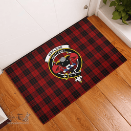 Scottish MacLeod of Raasay Highland Clan Tartan Rubber Door Mat - Classic Scottish Plaid Tartan Plaid
