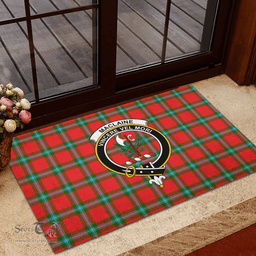 Scottish MacLaine of Loch Buie Clan Tartan Rubber Door Mat - Classic Scottish Plaid Tartan Plaid