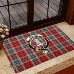 Scottish MacLean of Duart Dress 02 Clan Tartan Rubber Door Mat - Classic Scottish Plaid Tartan Plaid