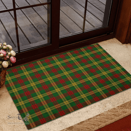 Scottish MacMillan Society of Glasgow Clan Tartan Rubber Door Mat - Classic Scottish Plaid Tartan Plaid