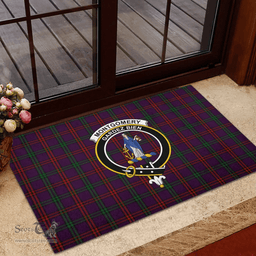 Scottish Montgomery of Eglinton Clan Tartan Rubber Door Mat - Classic Scottish Plaid Tartan Plaid