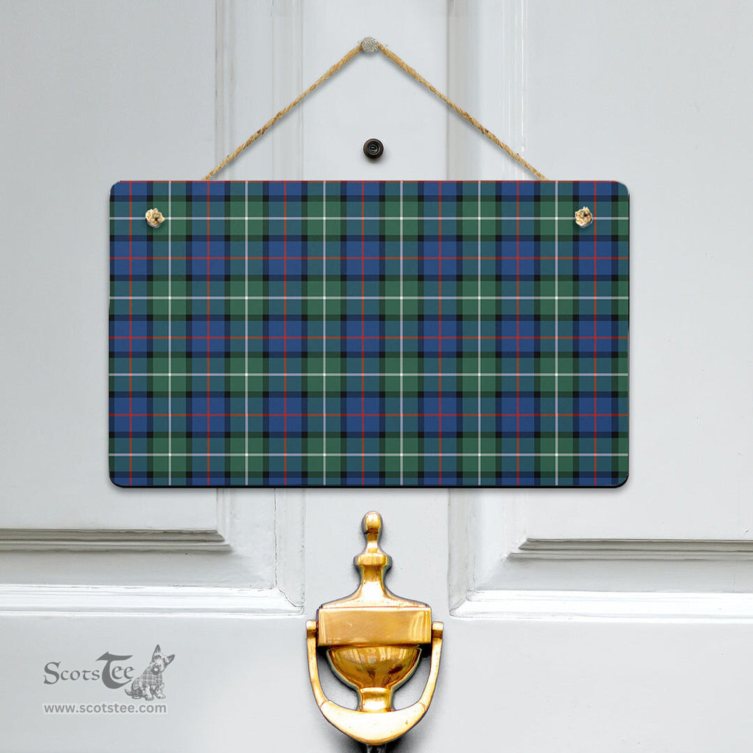 Scottish Davidson of Tulloch Clan Tartan Door Sign - Classic Scottish Plaid Tartan Plaid