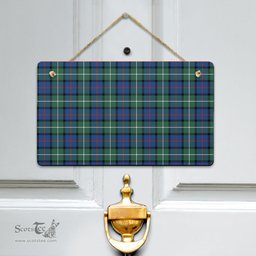 Scottish Davidson of Tulloch Clan Tartan Door Sign - Classic Scottish Plaid Tartan Plaid