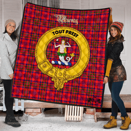Scottish Murray of Tulloch Modern Clan Tartan Quilt - Crest Gold Style Scottish Plaid Tartan Plaid