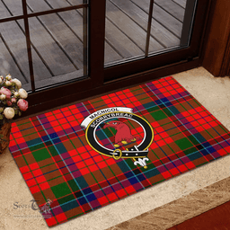 Scottish MacNicol of Scorrybreac Clan Tartan Rubber Door Mat - Classic Scottish Plaid Tartan Plaid