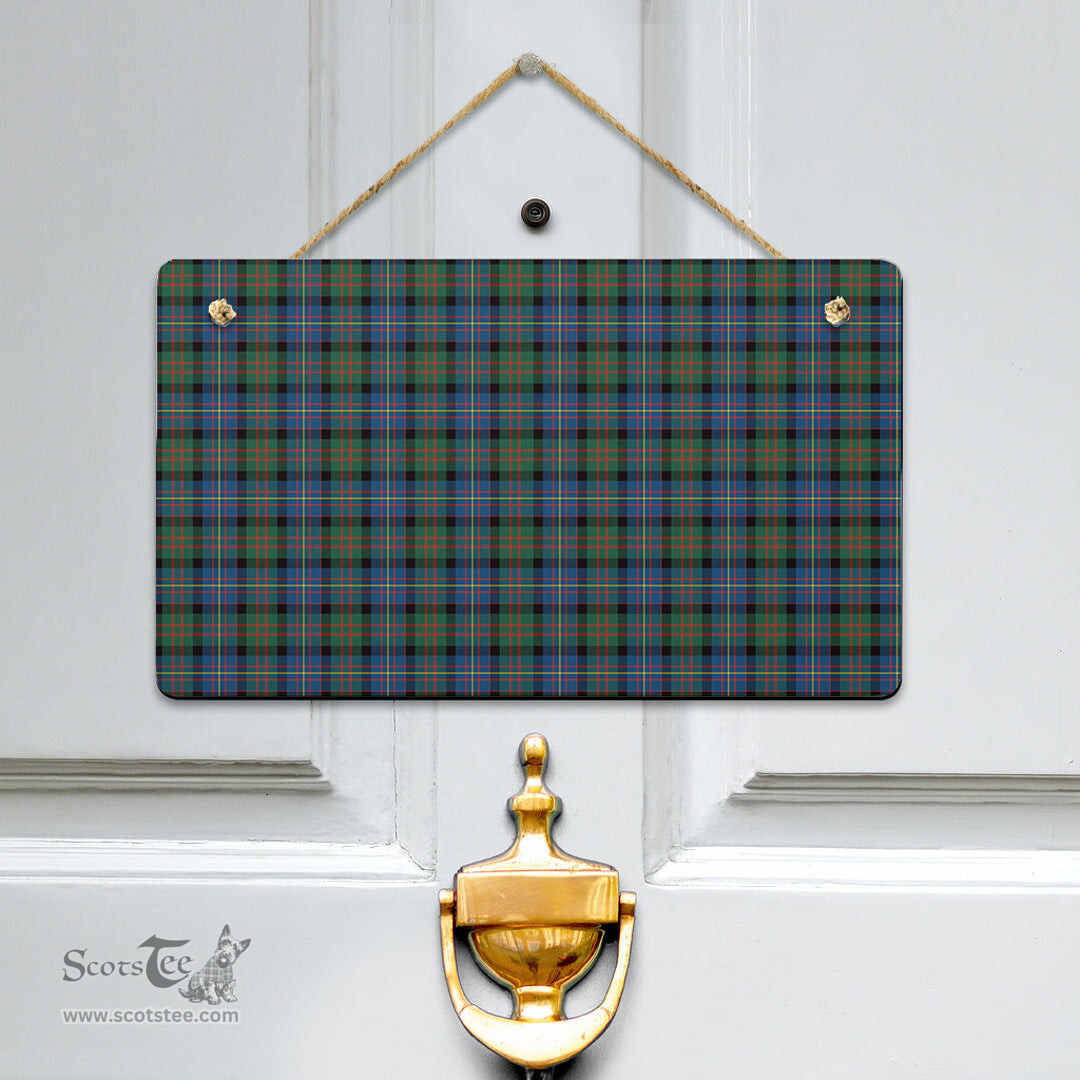 Scottish Cameron of Erracht Ancient Clan Tartan Door Sign - Classic Scottish Plaid Tartan Plaid