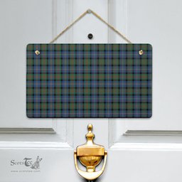 Scottish Cameron of Erracht Ancient Clan Tartan Door Sign - Classic Scottish Plaid Tartan Plaid